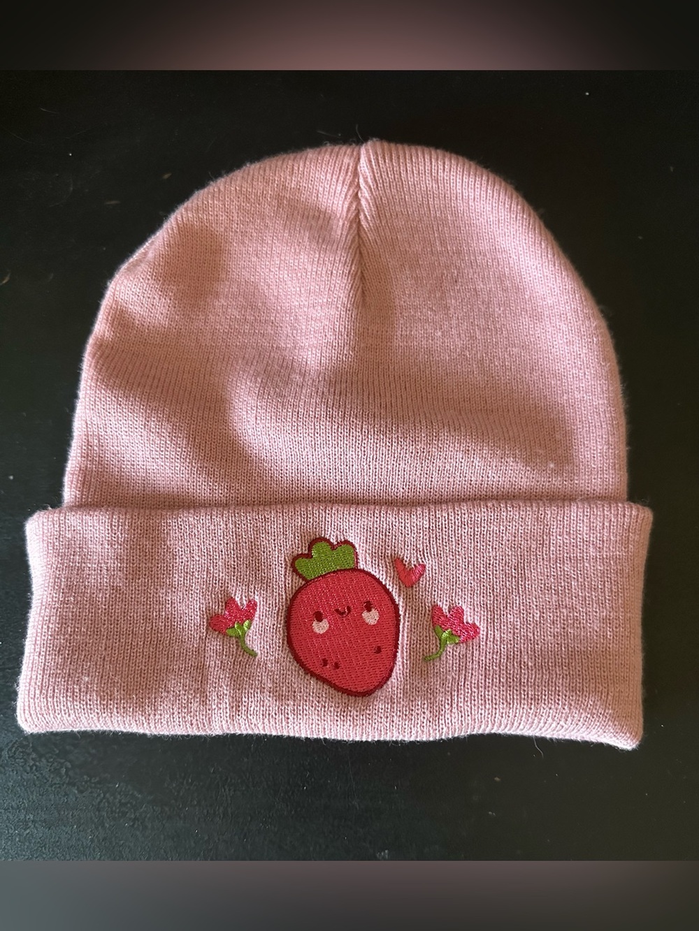 Katnipp Studios Pink Strawberry Beanie Hat